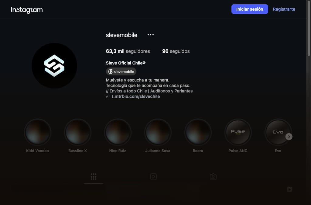 Sleve Oficial Chile — Gestión de redes sociales